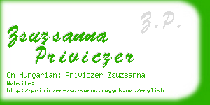 zsuzsanna priviczer business card